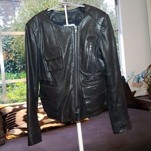 Q40 leather moto jacket